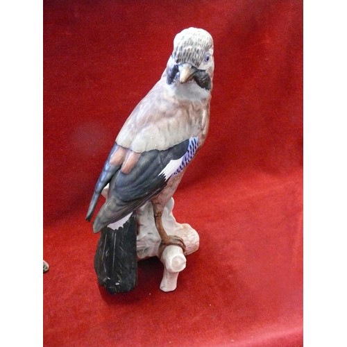 65 - Large Goebel figure with repair to base plus a  Quail cruet set