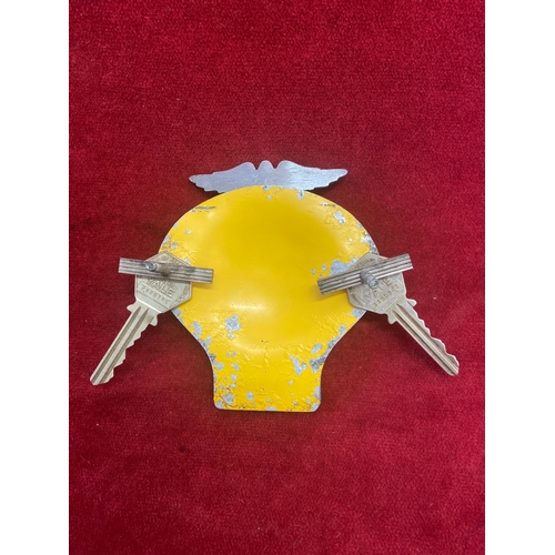 47 - Vintage AA membership car badge, with two AA keys.