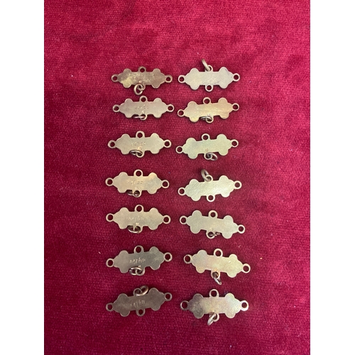 46 - St John Ambulance association brass service medal date bars, dating between 1942-1955.