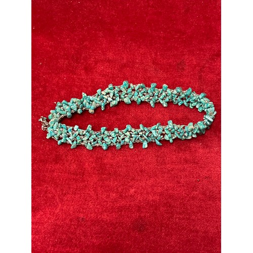 57 - Tray of natural stone bead necklaces and bracelets