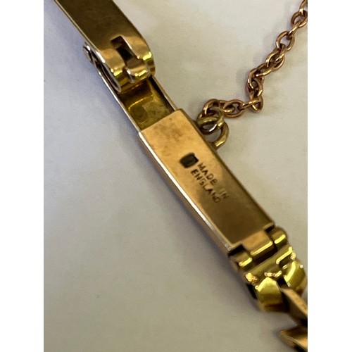 16 - A VINTAGE 9CT GOLD VERTEX WATCH AND BRACELET  TOTAL WEIGHT 19.82GR Aaron Lufkin Dennison     1955 TH... 