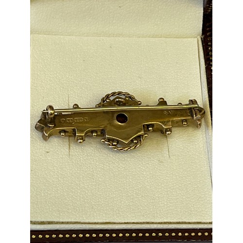 15 - A  ANTIQUE 15CT GOLD DIAMOND BROOCH / PENDANT BIRMINGHAM 1892 BY ALBERT SYDENHAM  WEIGHT 3.39 GR