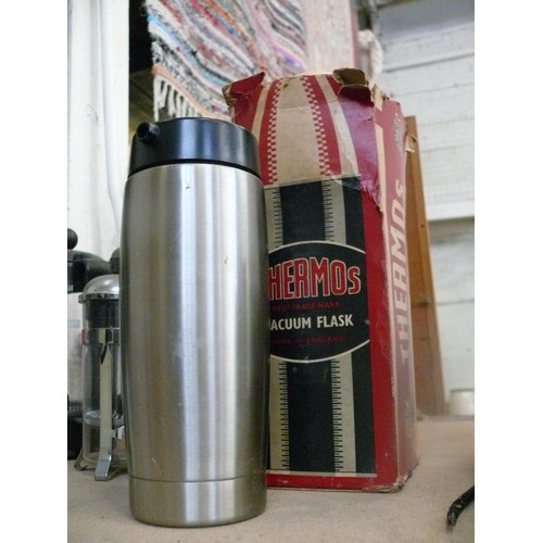 316 - Collection of cafetieres and coffee pots plus a Thermos flask
