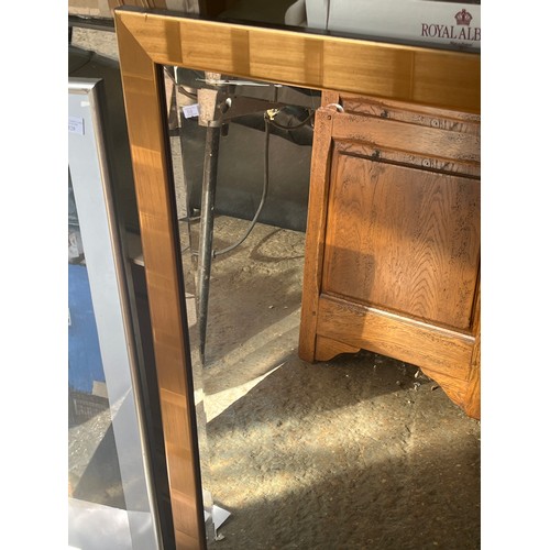 327 - Large bevel edged wall mirror 96cm x 65cm