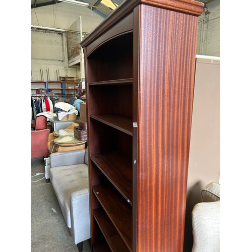 334 - Large dark wood book case with 5 shelves