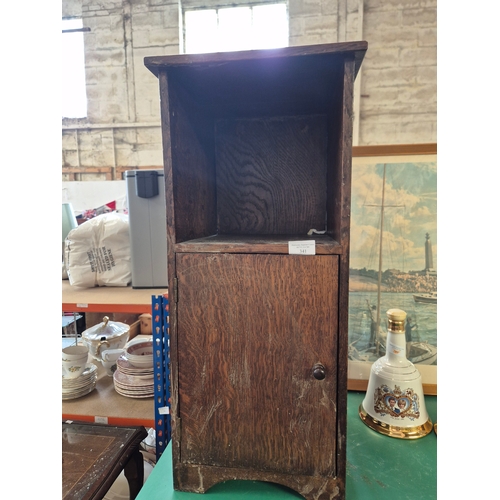 341 - Small vintage oak pot cupboard