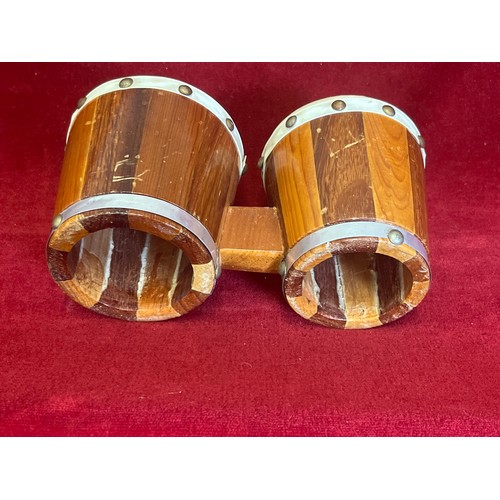 3 - A SET OF MINIATURE BONGO DRUMS