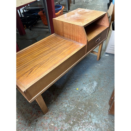 362 - Mid Century telephone table with drawer