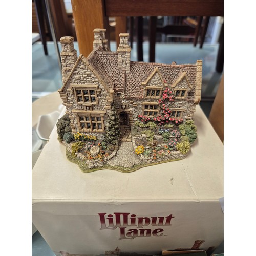 350 - 4 Lilliput Lane cottages with the boxes - Little Dog Lost, Winter Warmer, Waterside Mill and Armada ... 