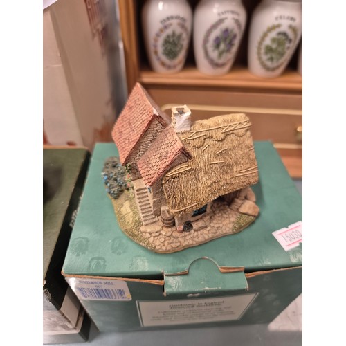 350 - 4 Lilliput Lane cottages with the boxes - Little Dog Lost, Winter Warmer, Waterside Mill and Armada ... 