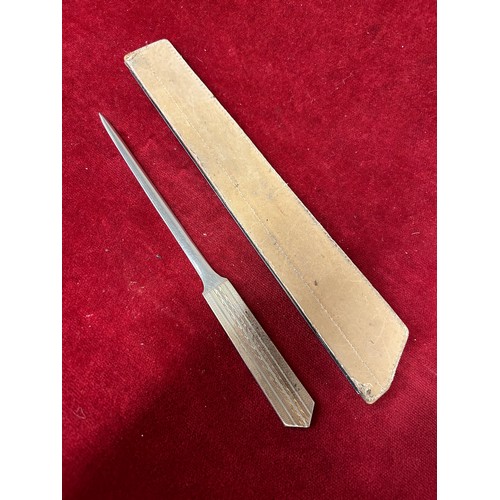 36 - AN OFFICE DESK LETTER OPENER AND RULER