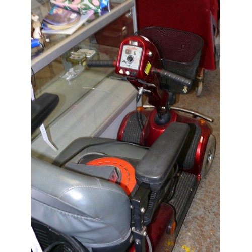 373 - MAYFAIR FREERIDER MOBILITY SCOOTER IN RED TESTED AND WORKING