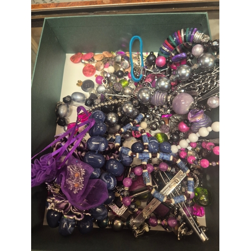 43 - Large box of nice costume jewellery