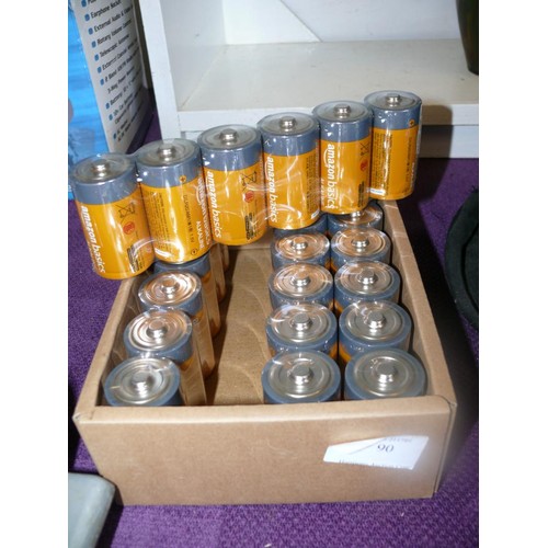 90 - 4 Packs of 6 New and sealed D size batteries by Amazon Basics Expiry Date 03-2028