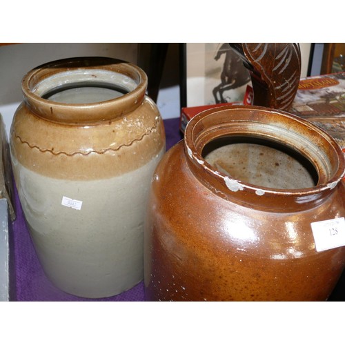 128 - 2 Large vintage stoneware Jars