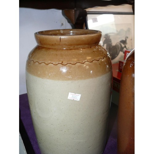 128 - 2 Large vintage stoneware Jars