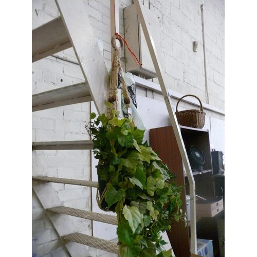 147 - Faux English Ivy hanging plant