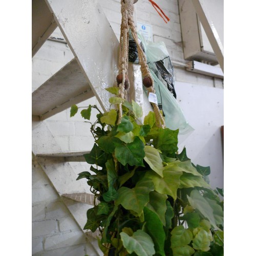 147 - Faux English Ivy hanging plant