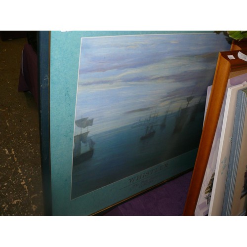 148 - Large collection of framed and mostly glazed prints to include cars, flowers etc