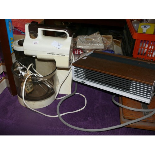 168 - Vintage Kenwood Chefette and a retro Belling Tango 3 heater