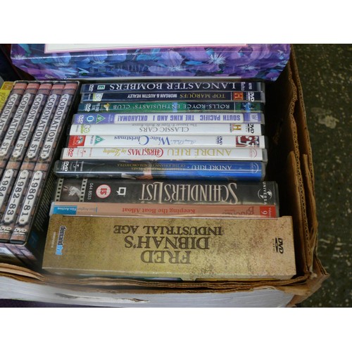 169 - Mixed lot to include DVD's (Coronation Street, Fred Dibnah, Schindler's List, Lancaster Bombers plus... 