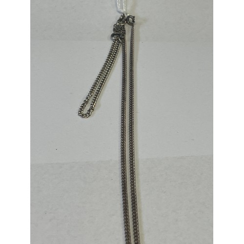 10C - 2 SOLID SILVER CHAINS A NECKLACE AND A MATCHING BRACELET WEIGHT 10.28GR
