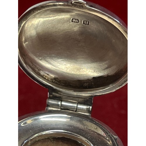 9 - Pair of sterling silver candlesticks Birm 1971 and a sterling silver inkwell Birm 1944 by Levi & Sal... 