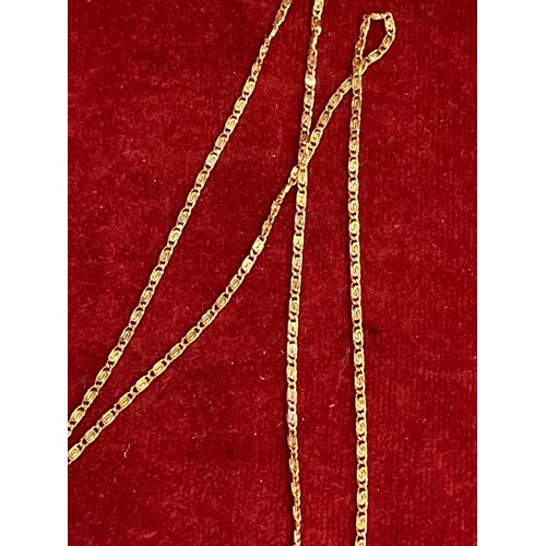 27 - White jade monkey pendant on a gold coloured (untested) chain - 70cm