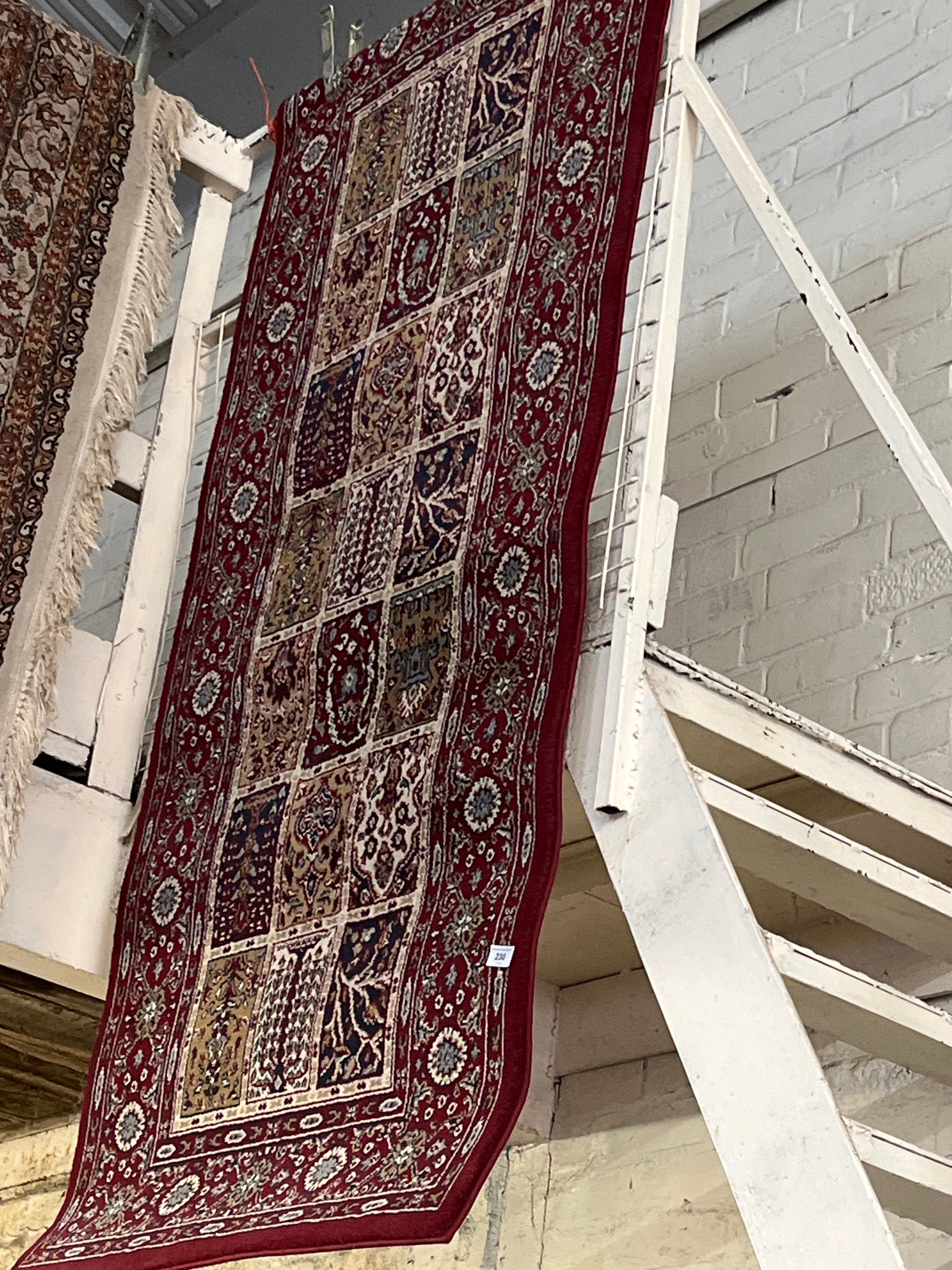 IKEA Valby Ruta rug - red traditional pattern hallway runner 180cm x 80cm