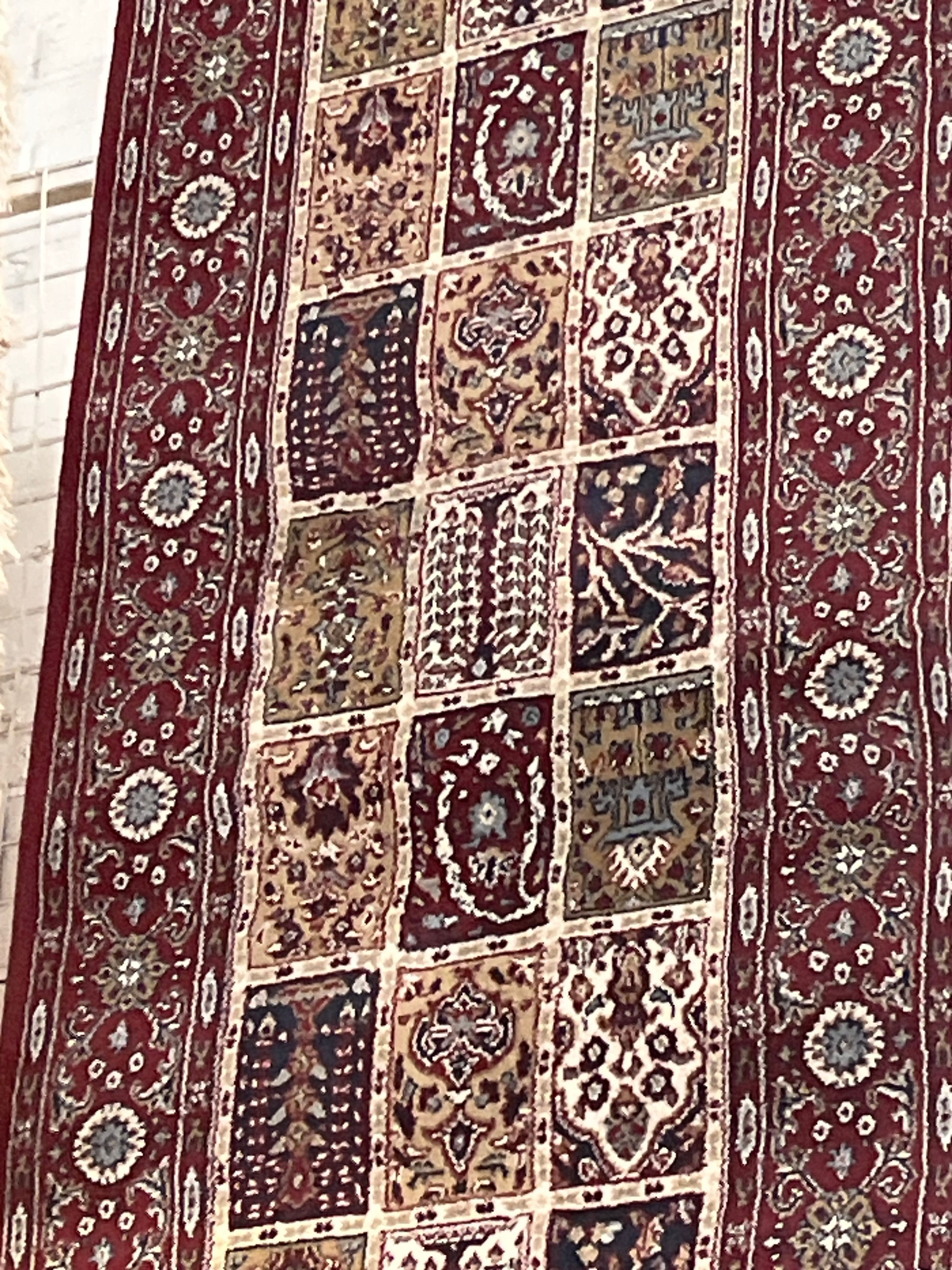 IKEA Valby Ruta rug - red traditional pattern hallway runner 180cm x 80cm