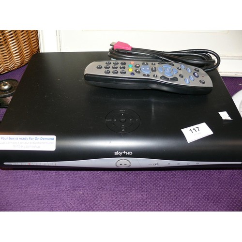 Sky+ HD box with remote control