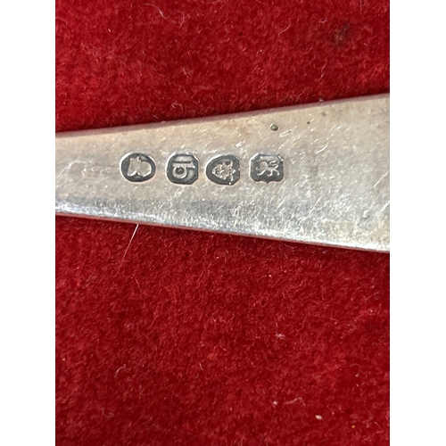 26 - Set of 4 Georgian silver dessert spoons, Old English pattern, hallmarked London 1817 by Thomas Sheph... 