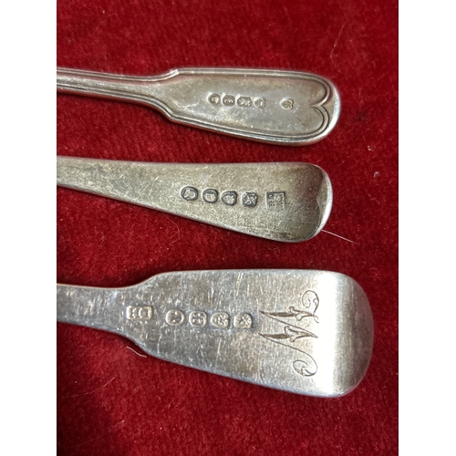 27 - Georgian & Victorian sterling silver flatware to include a table fork, London 1821 by John Hawkins w... 