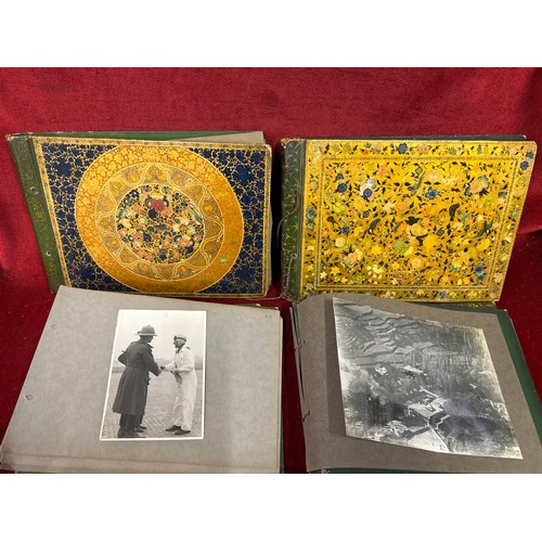 210 - An important and interesting group of four early 20th Century Srinagar Kashmir Lacquer (Papier Mache... 