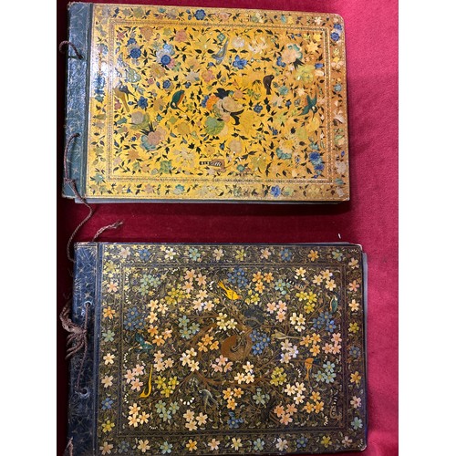 210 - An important and interesting group of four early 20th Century Srinagar Kashmir Lacquer (Papier Mache... 