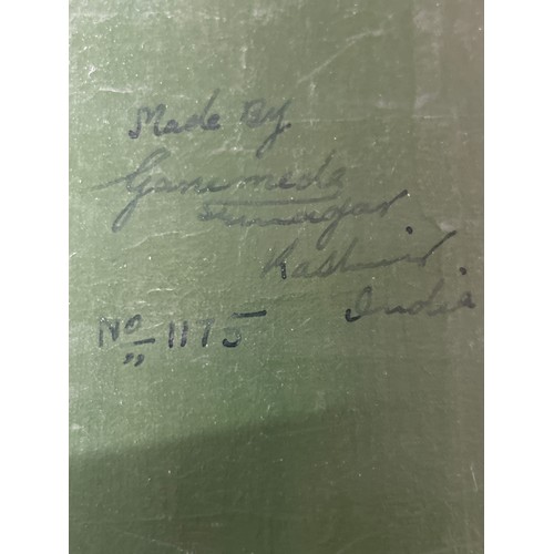 210 - An important and interesting group of four early 20th Century Srinagar Kashmir Lacquer (Papier Mache... 