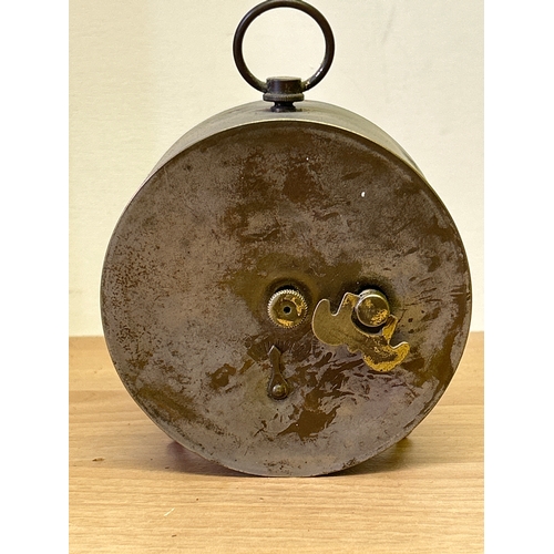 109 - A rare late 19th Century American 24 hour brass clock by the Ansonia Clock Company, Connecticut. The... 