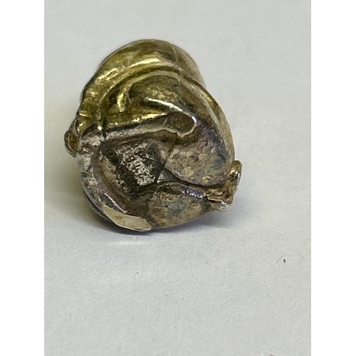 34 - A sterling silver pig pill box with screw top lid, can be worn as a pendant. Hallmarked London 1999.... 