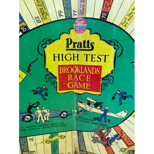 528C - 1930’s board game “Pratts High Test Brooklands Race Game” by the Anglo American Oil Company. Complet... 