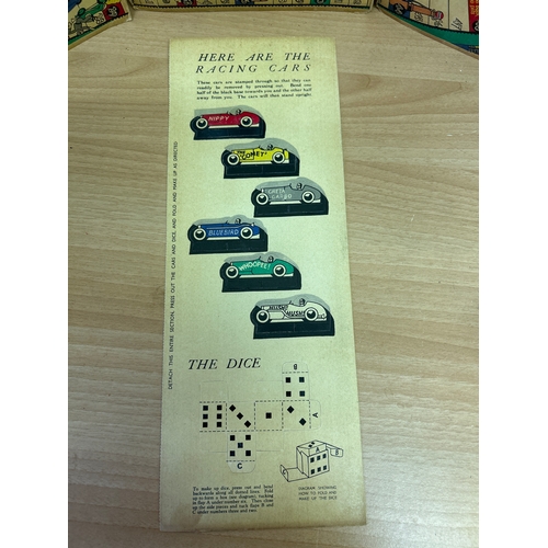 528C - 1930’s board game “Pratts High Test Brooklands Race Game” by the Anglo American Oil Company. Complet... 