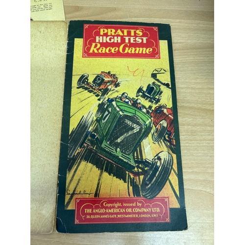 528C - 1930’s board game “Pratts High Test Brooklands Race Game” by the Anglo American Oil Company. Complet... 