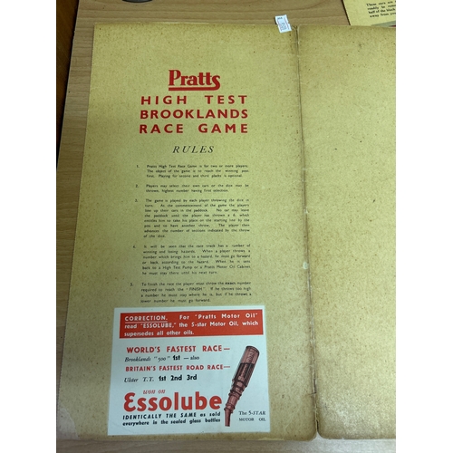 528C - 1930’s board game “Pratts High Test Brooklands Race Game” by the Anglo American Oil Company. Complet... 