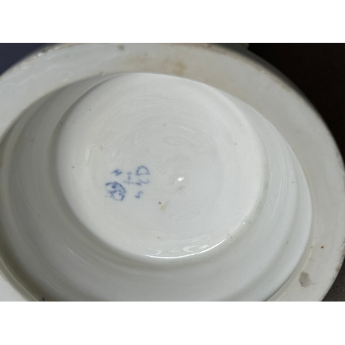 171 - Derby and Royal Crown Derby four pieces to include:- blanc de chine figurine of a child with a lyre,... 