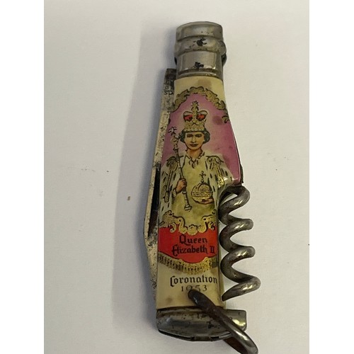 44 - A COLLECTION OF PEN KNIVES INCLUDING A U.S. ARMY UTILITY KNIFE, VIAGRA QEII`S CORONATION 1953 PLUS O... 