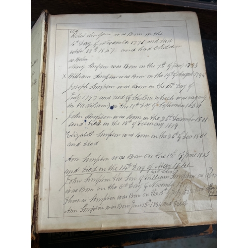 202 - Two 19th Century Family Bibles, the larger one dated 1861 condensed by Rev John Mc Farlane LLD Glasg... 