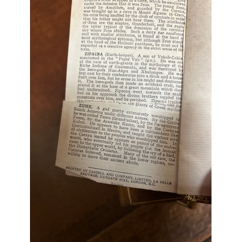 200 - An Edwardian Compendium “Reference Library” of Leather Bound reference books in a leather bookstand.... 