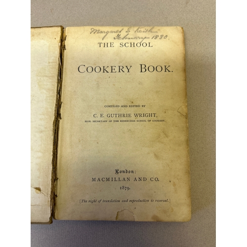 201 - Antique Cookery books comprising a leather bound  “A New System of Domestic Cookery…..by a Lady” pub... 