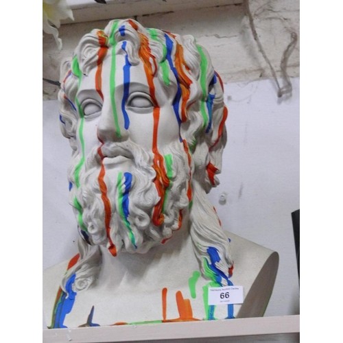 66 - Large Zeus pop art sculpture 38cm