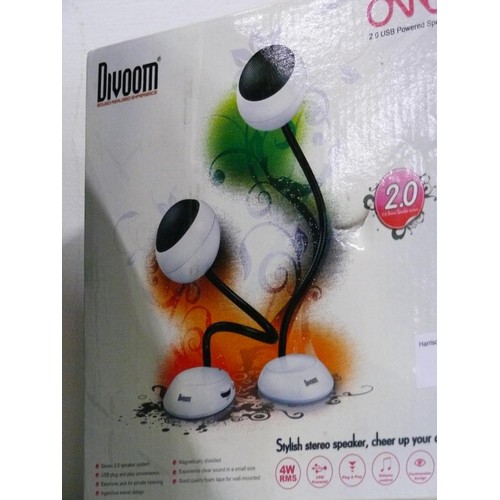 71 - Stylish stereo speaker, Divoom, boxed unused