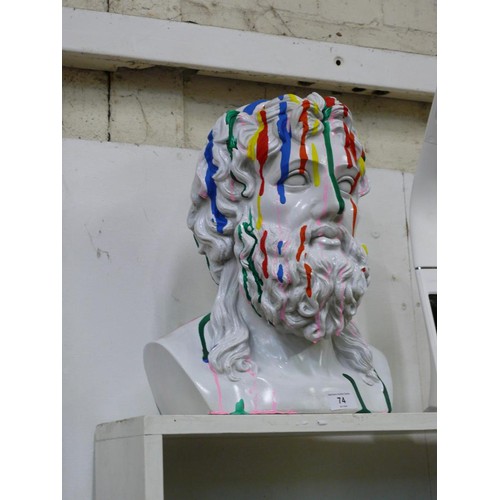 74 - Large Zeus pop art sculpture 38cm